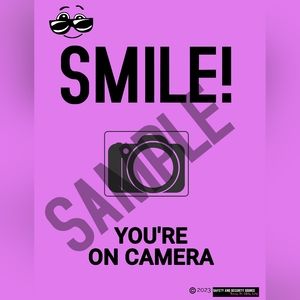"Smile You're On Camera" and "Do Not Enter" Posters